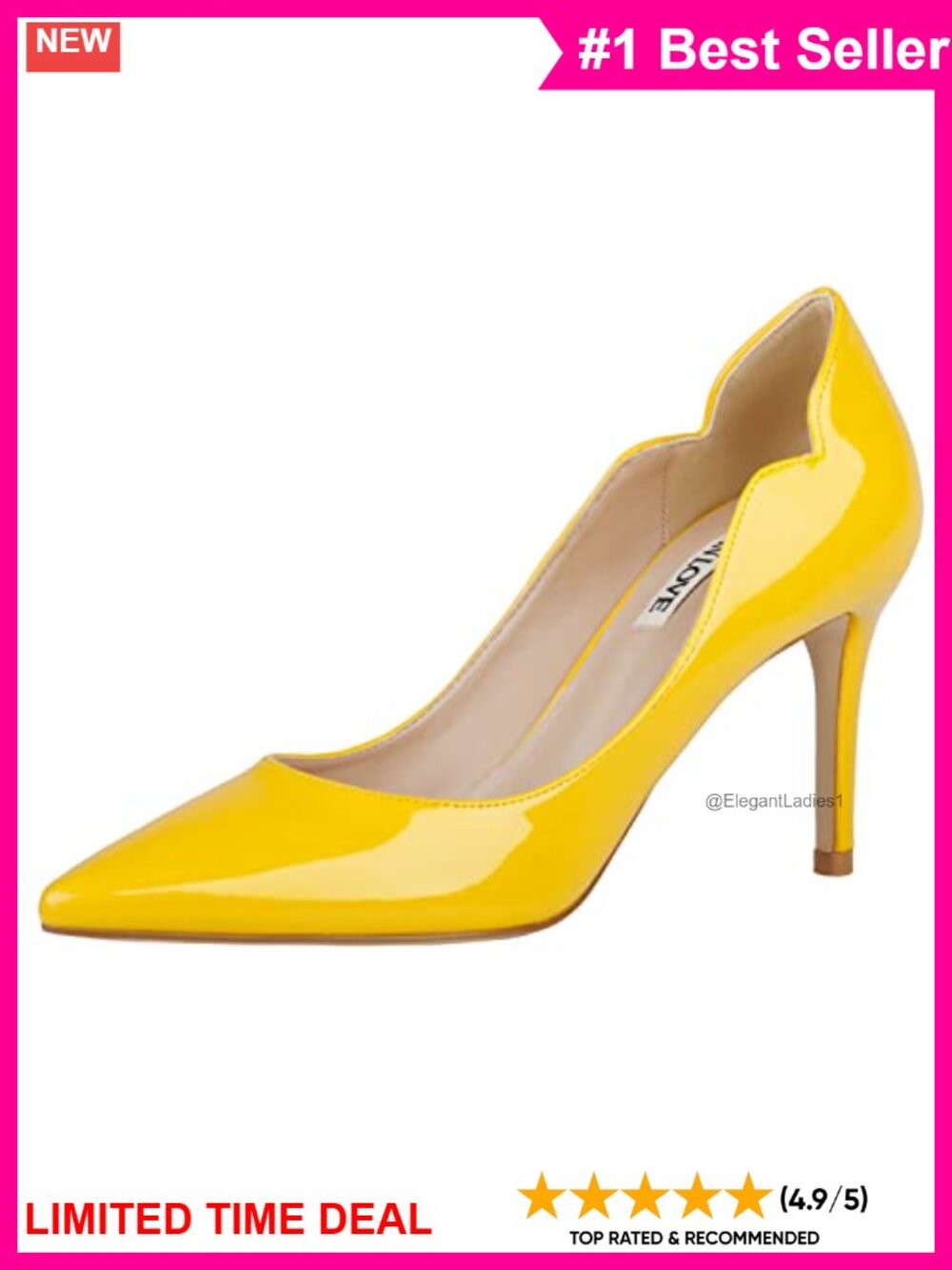 Pointed Toe Stiletto Heel Pumps for Women Office Dress Shoes